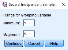 kruskal wallis test spss menu
